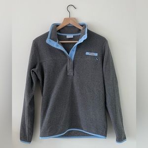 Columbia Grey Snap Fleece Pullover